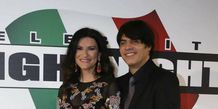 Laura Pausini in compagnia di Paolo Carta