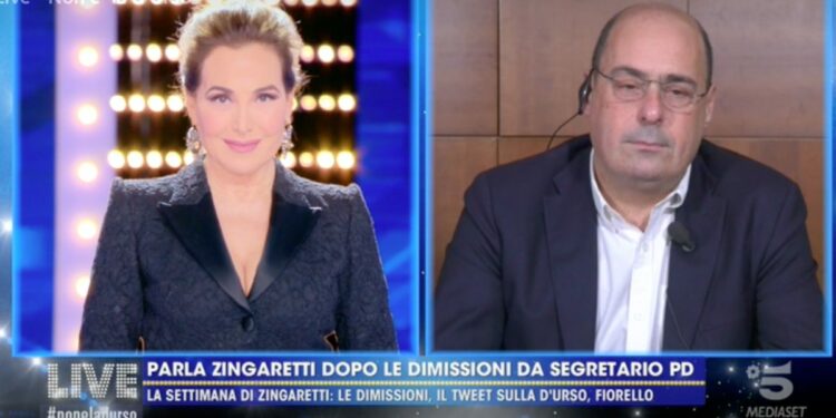 Nicola Zingaretti a Live Non è la D'Urso