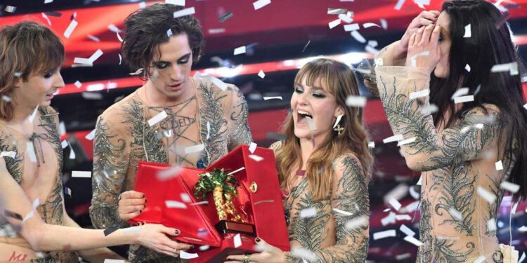 I Maneskin vincono Sanremo 2021 (LaPresse)