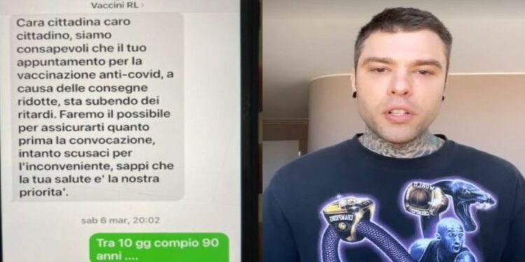 Fedez e il messaggio alla nonna