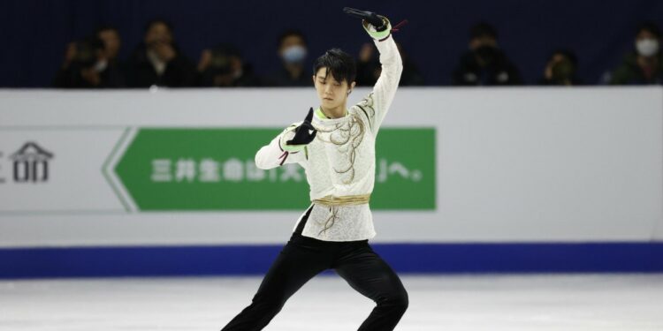 Diretta Mondiali pattinaggio artistico 2021 - Yuzuru Hanyu (LaPresse)