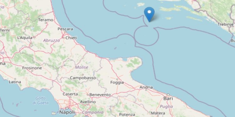 Terremoto nel Mar Adriatico (Ingv)