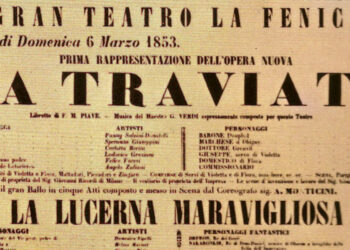 ‘La Traviata’: il manifesto originale della prima assoluta