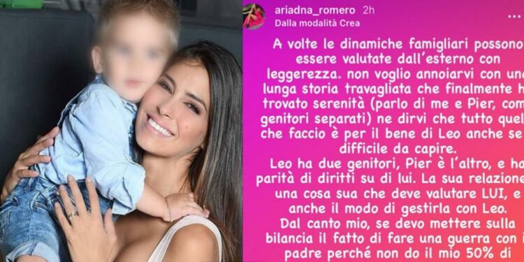 Ariadna Romero e il figlio Leonardo