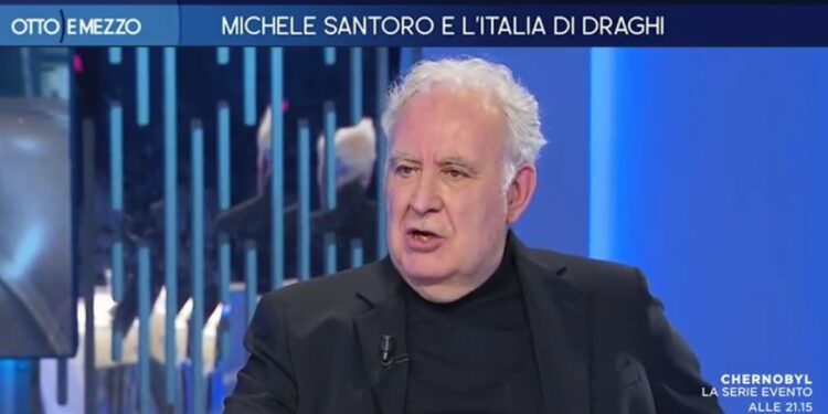 Michele Santoro a "Otto e mezzo"