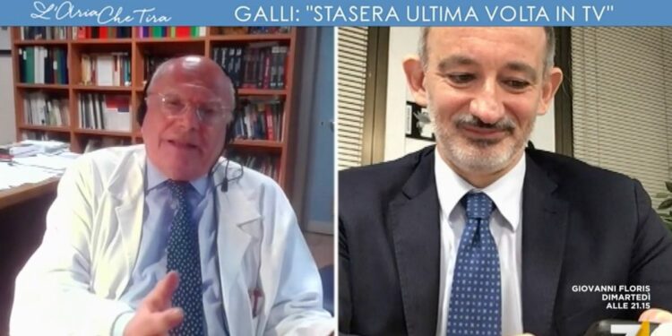 Massimo Galli vs Pietro Senaldi a L'aria che tira