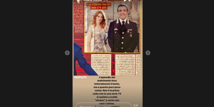 Milena Miconi vs Don Matteo (Instagram)