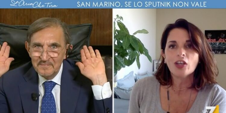 Ignazio La Russa vs Marianna Aprile a L'Aria che tira