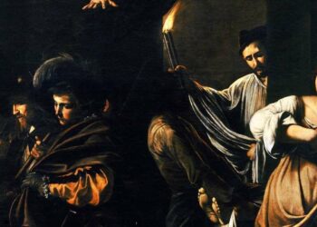 Caravaggio, Sette opere di Misericordia (particolare), 1607