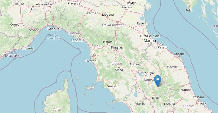 Terremoto vicino a Perugia (Ingv)