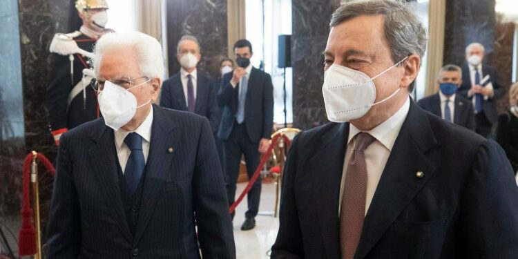 Sergio Mattarella e Mario Draghi (LaPresse)