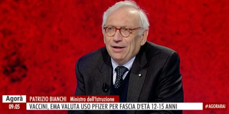 Patrizio Bianchi, ministro dell'Istruzione, ad Agorà