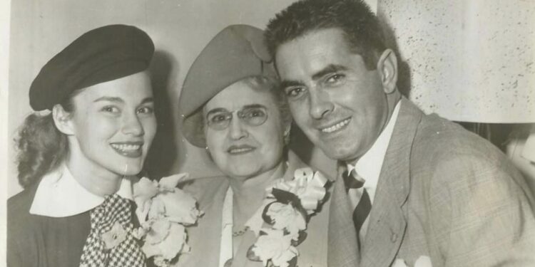 Helen Emma Reaume con il figlio Tyrone Power e Linda Christian (Instagram)