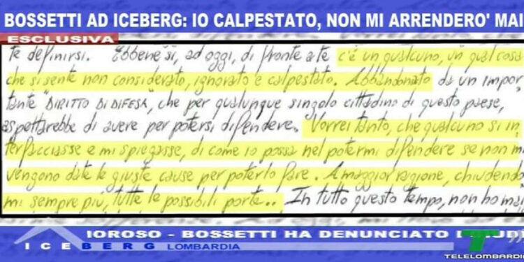 Lettera Massimo Bossetti, Iceberg