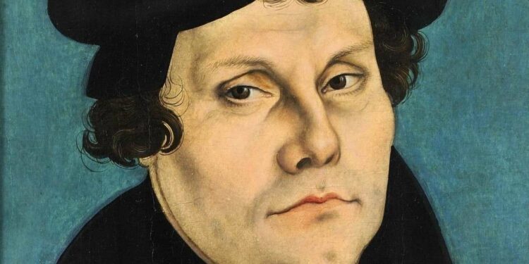 Ritratto di Martin Lutero di Cranach il Vecchio, particolare