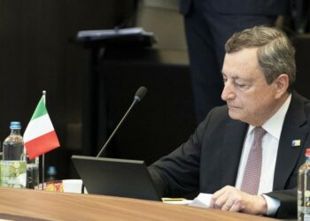 Mario Draghi al vertice Nato (LaPresse)