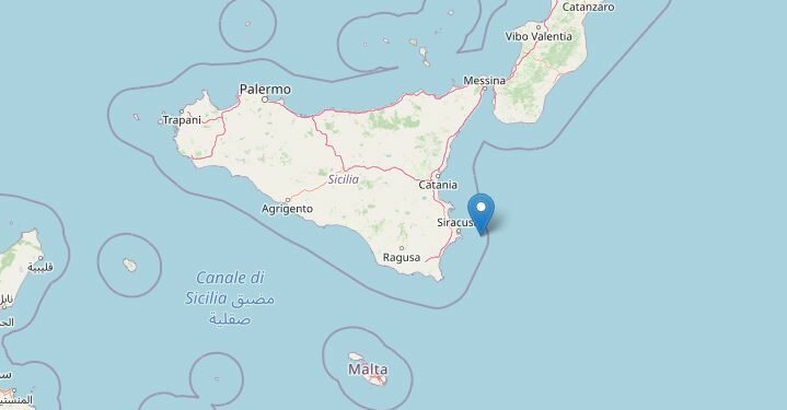 Terremoto vicino a Siracusa