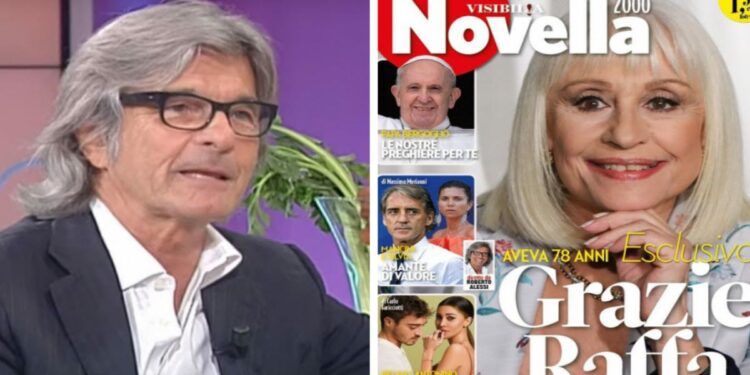 Roberto Alessi e la copertina di Novella 2000 su Raffaella Carrà