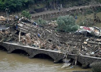 Gli effetti dell'alluvione in Germania (Lapresse)