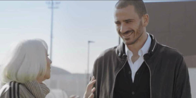 Il calciatore Leonardo Bonucci a colloquio con Raffaella Carrà