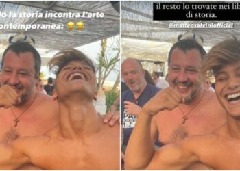 Denis Dosio e Matteo Salvini (Instagram)