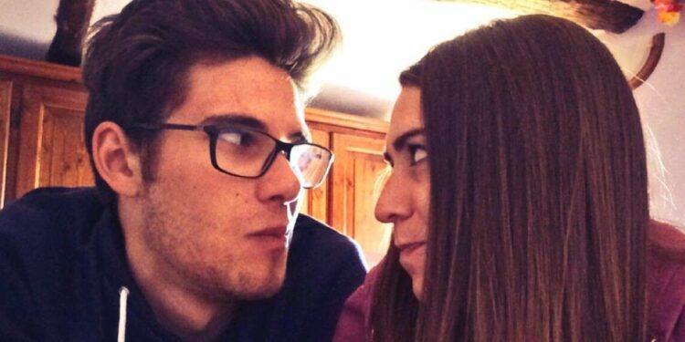 Filippo Ganna e la fidanzata Carlotta Morino, foto Twitter