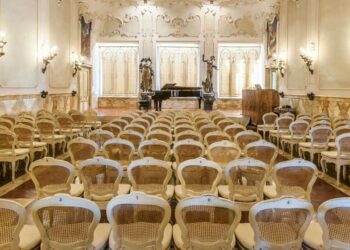 La sala dei concerti dell'Accademia Chigiana