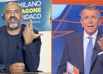 Gianluigi Paragone, lite con Giuseppe Brindisi a Zona Bianca