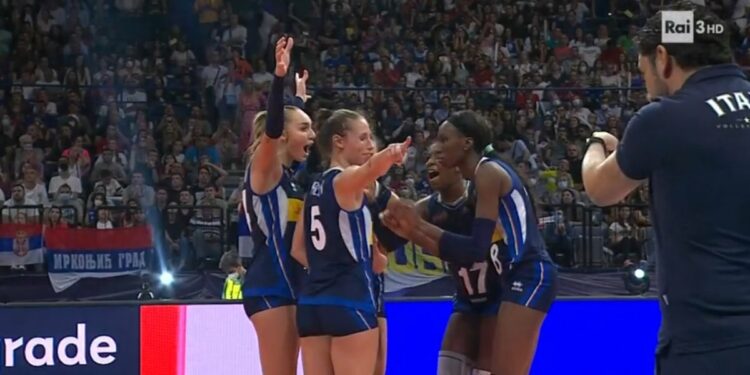 Serbia Italia, finale Europei 2021 volley femminile (foto: Rai 3)