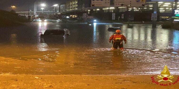 Nubifragio a Malpensa