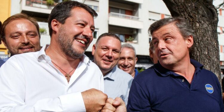 Matteo Salvini e Carlo Calenda (Foto: LaPresse)