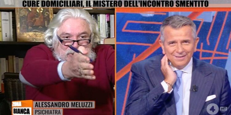 Alessandro Meluzzi e Giuseppe Brindisi a Zona Bianca