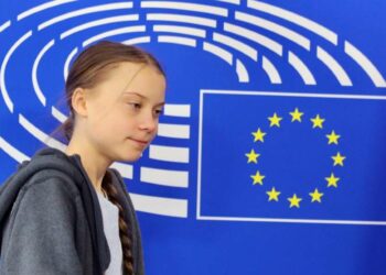 Greta Thunberg a Bruxelles (LaPresse)