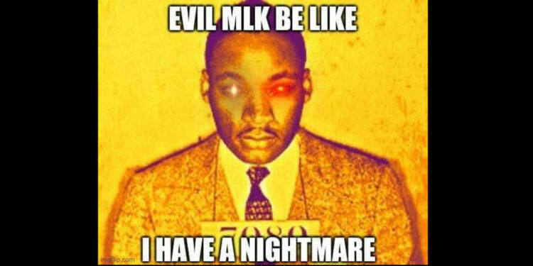 Il meme Evil be like dedicato a Martin Luther King