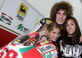 Kate Fretti e Marco Simoncelli (Lapresse)