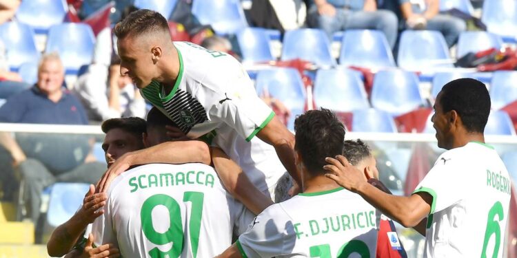 I giocatori del Sassuolo (Foto LaPresse)