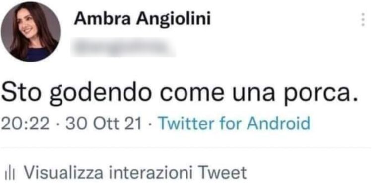 Ambra Angiolini, tweet fake diventa virale