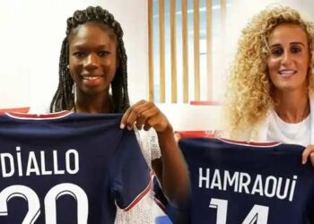 Aminata Diallo e Kheira Hamraoui nel giorno della presentazione al Psg femminile (da Facebook)