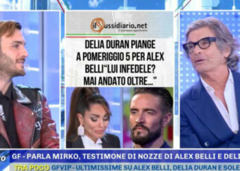 Mirko Gancitano e Roberto Alessi commentano Alex Belli, Pomeriggio 5