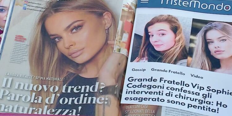 Sophie Codegoni, si parla dei suoi ritocchi a UnoMattina in Famiglia