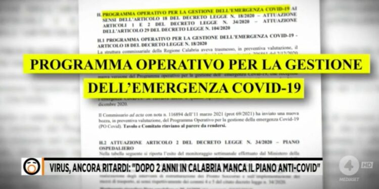 Calabria, a due anni da inizio pandemia ancora senza piano Covid