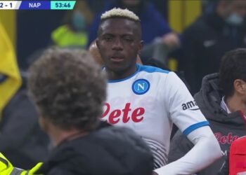 Infortunio Osimhen in Inter-Napoli