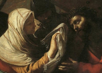 Mattia Preti, Santa Veronica asciuga il volto di Cristo (1675), particolare