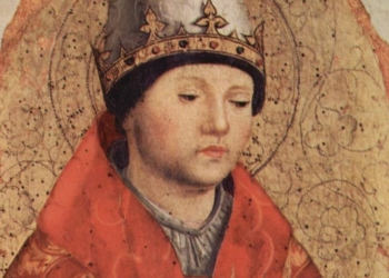 Antonello da Messina, San Gregorio Magno (1470), particolare