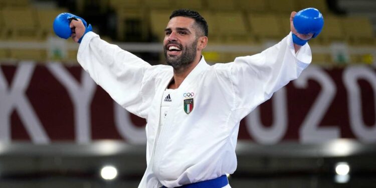 Luigi Busà, campione olimpico nel karate a Tokyo 2020 (Foto LaPresse)