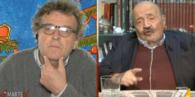 Ugo Mattei e Maurizio Costanzo a DiMartedì