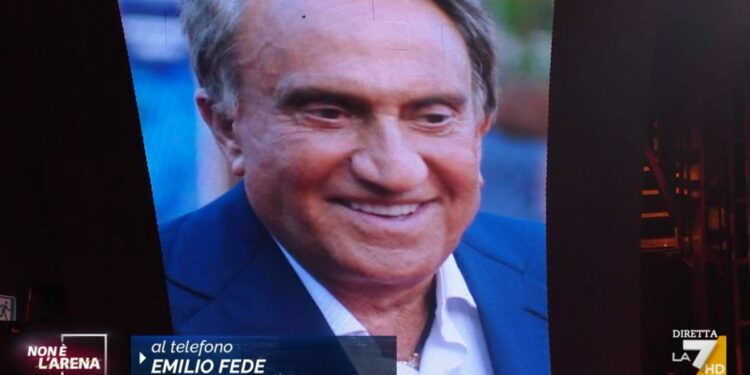 Emilio Fede, telefonata a Non è l'Arena