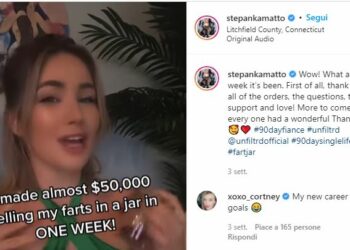 Stephanie Matto, influencer che vende flatulenza (Instagram)