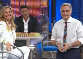 Laura Freddi e Paolo Bonolis ad "Avanti un altro"