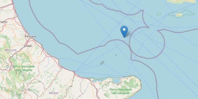 Terremoto nel mare Adriatico (Ingv, 25 dicembre 2021)